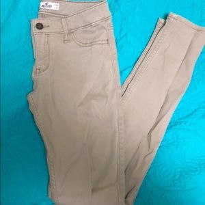 Hollister Dark Khaki Low Rise Super Skinny Jeans